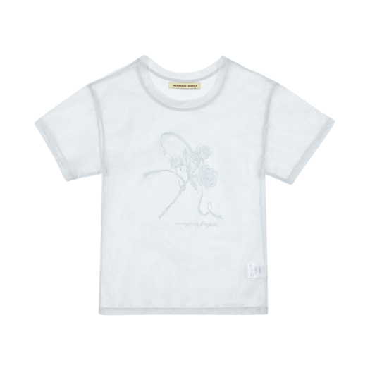 MARGARIN FINGERS ♥ ROSE MESH T-SHIRT /追跡付 ローズメッシュTシャツ（ライトピンク） | Margarin Fingers