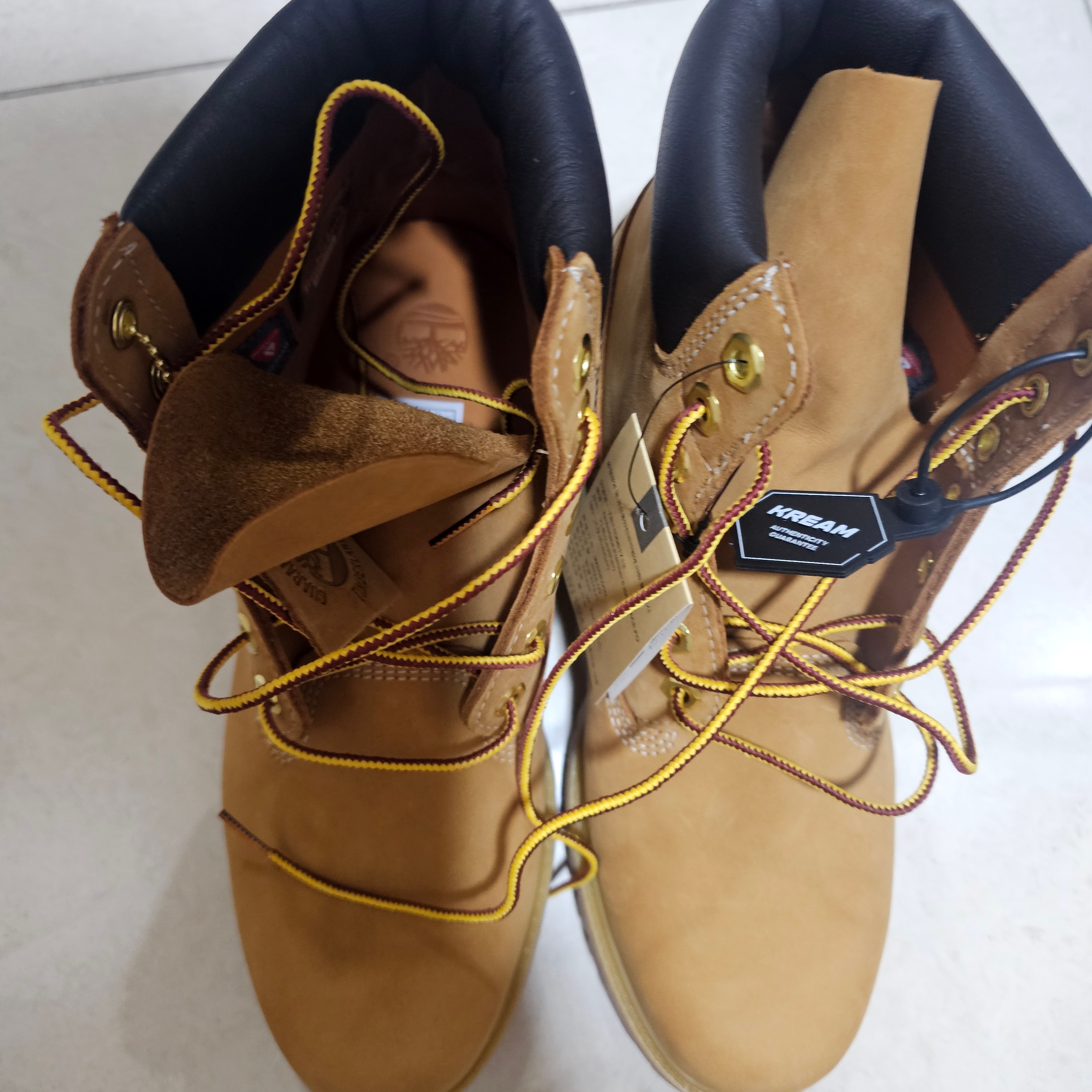 Timberland Premium 6 inch Waterproof Boot Wheat Nubuck - Wide 착용 스타일 - 2