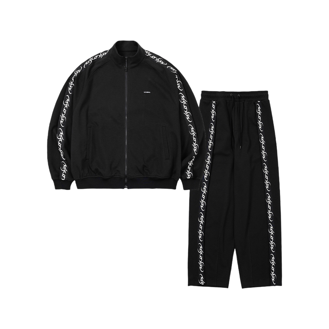 【AJO AJOBYAJO】23FW★ Star Padded Jacket 아조바이아조 세트 오버사이즈 래글런 트랙 셋업 블랙