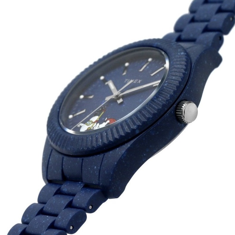 Timex x Peanuts Legacy Ocean 41mm Recycled Bracelet Watch Blue 착용 스타일 - 3