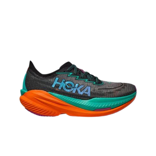 Hoka Mach X 2 Black Electric Aqua - Wide