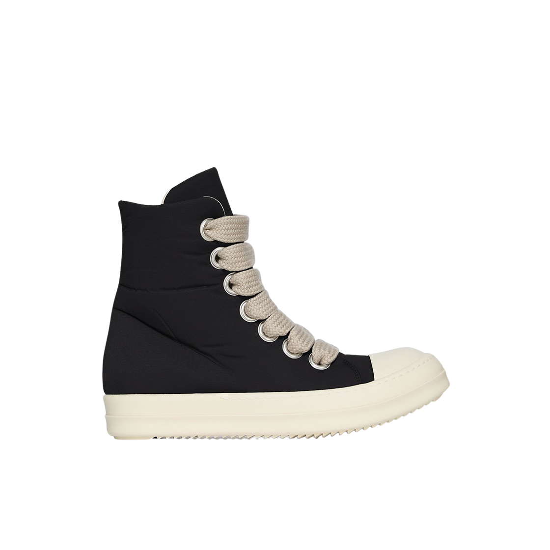 릭 오웬스 다크쉐도우 점보 레이스 퍼퍼 스니커즈 블랙 밀크(Rick Owens Drkshdw Jumbo Lace Puffer Sneakers Black Milk)