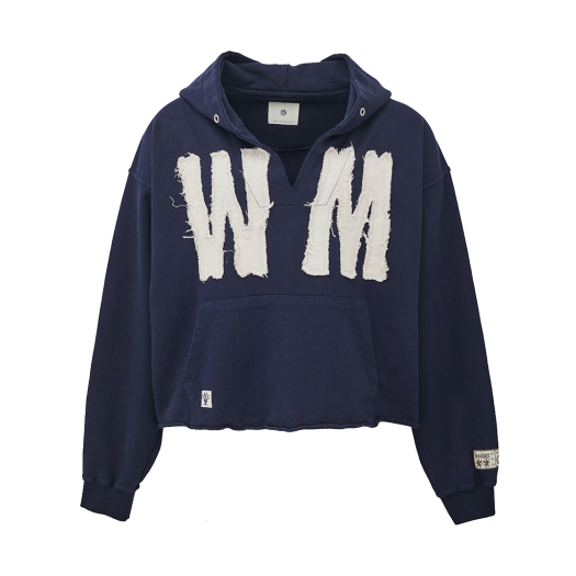 25SSHD01NA Woodman Applique Cutting Pull Over Hood Navy