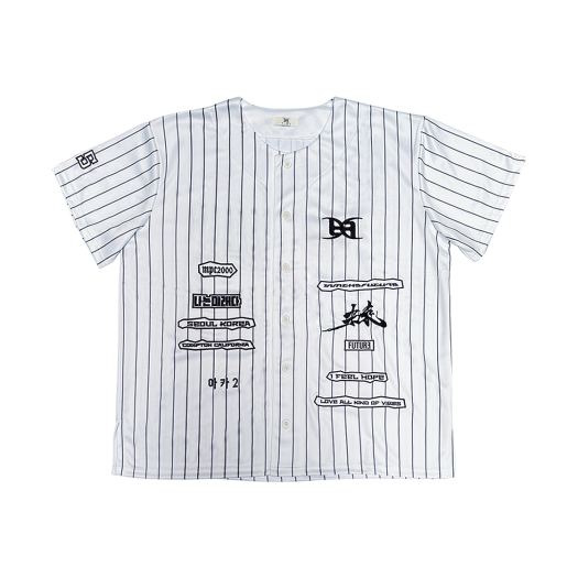 SIZE 1-35DU010102 / SIZE 2-35DU010202 IAMTHEFUTURE Baseball Half Shirt White