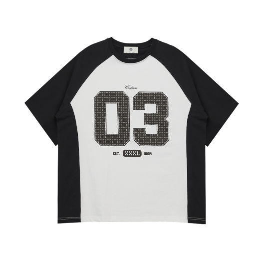 25SSTS01BK Woodman The Third Cubic Raglan T Shirts Black