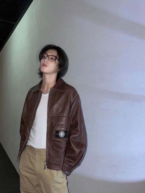 Dior x Stone Island Napa Lambskin Jacket Black 착용 스타일 - 1