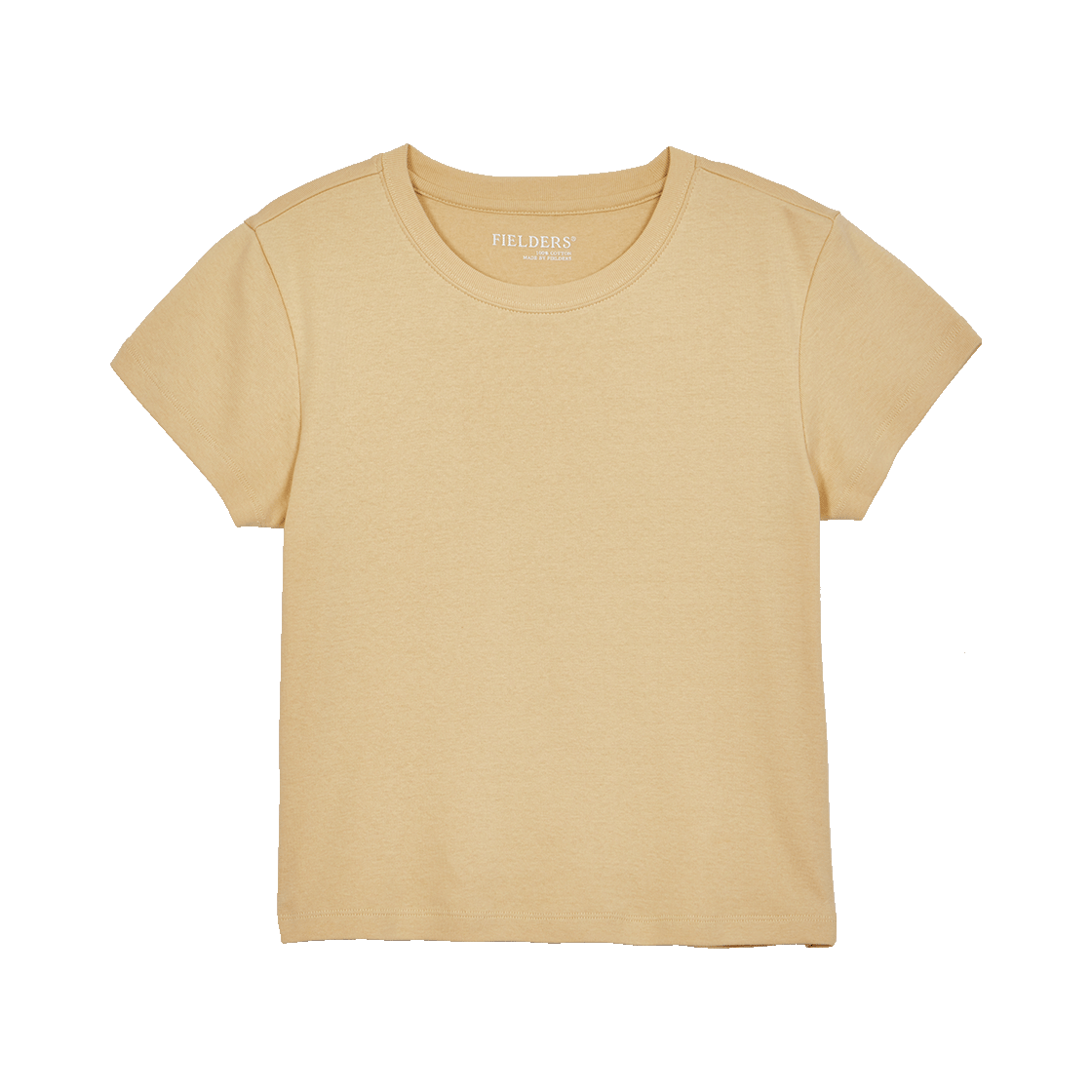 FB2RT1351FMS Fielders Basic Cropped T-Shirt Mustard