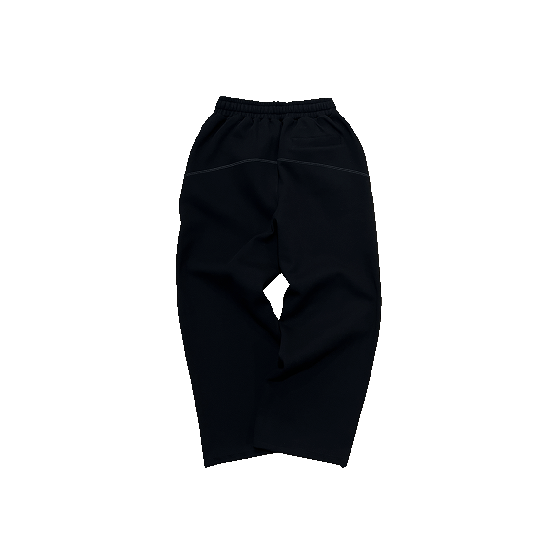 UMCCM112BK Undermycar Mu.112 Original Logo Curve Line Stitch Bonded Sweat Pants Black - #2