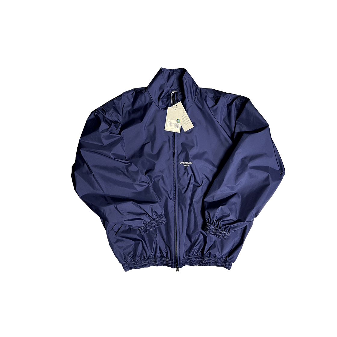 【Undermycar】Anti Fxxking Logo Play High Neck Cotton Zip-up 언더마이카 무.24 안티 Fxxking 로고 플레이 크롭 집업 자켓