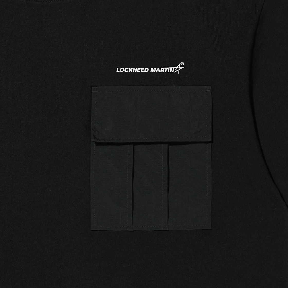 록히드마틴 우븐 포켓 티셔츠 블랙(LOCKHEED MARTIN Woven Pocket T-Shrits Black) - 4