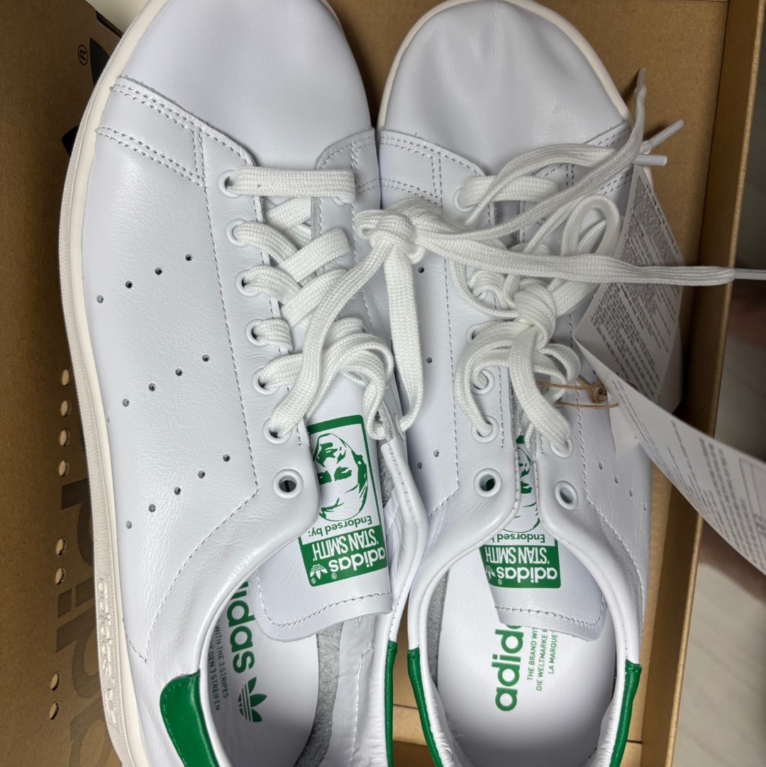 Adidas Stan Smith Decon Cloud White Green 착용 스타일