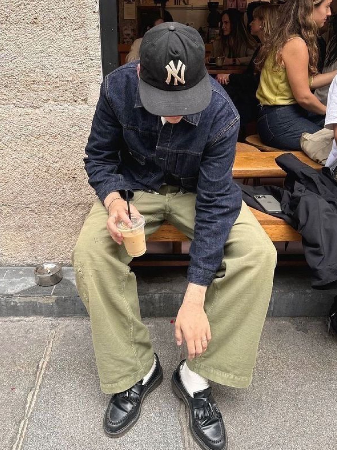 New Era x MoMA New York Yankees Cap Black, Kapital 14 oz. Denim 1ST One Wash Jacket Indigo 착용 스타일 - 2
