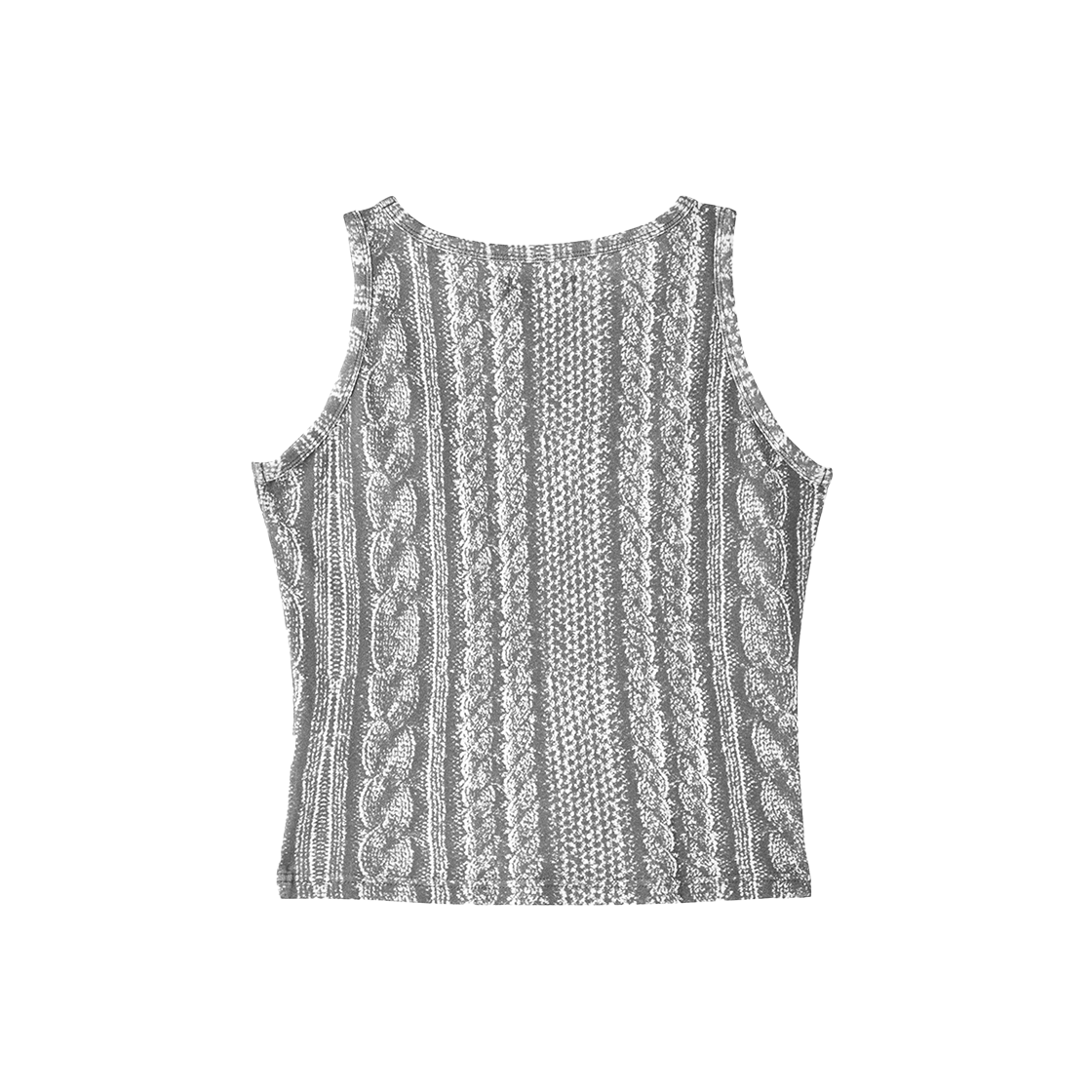 사파리스팟 우먼 1/2 니트 프린트 슬리브리스 그레이(Safarispot Women 1/2 Knit Print Sleeveless Gray) - 2