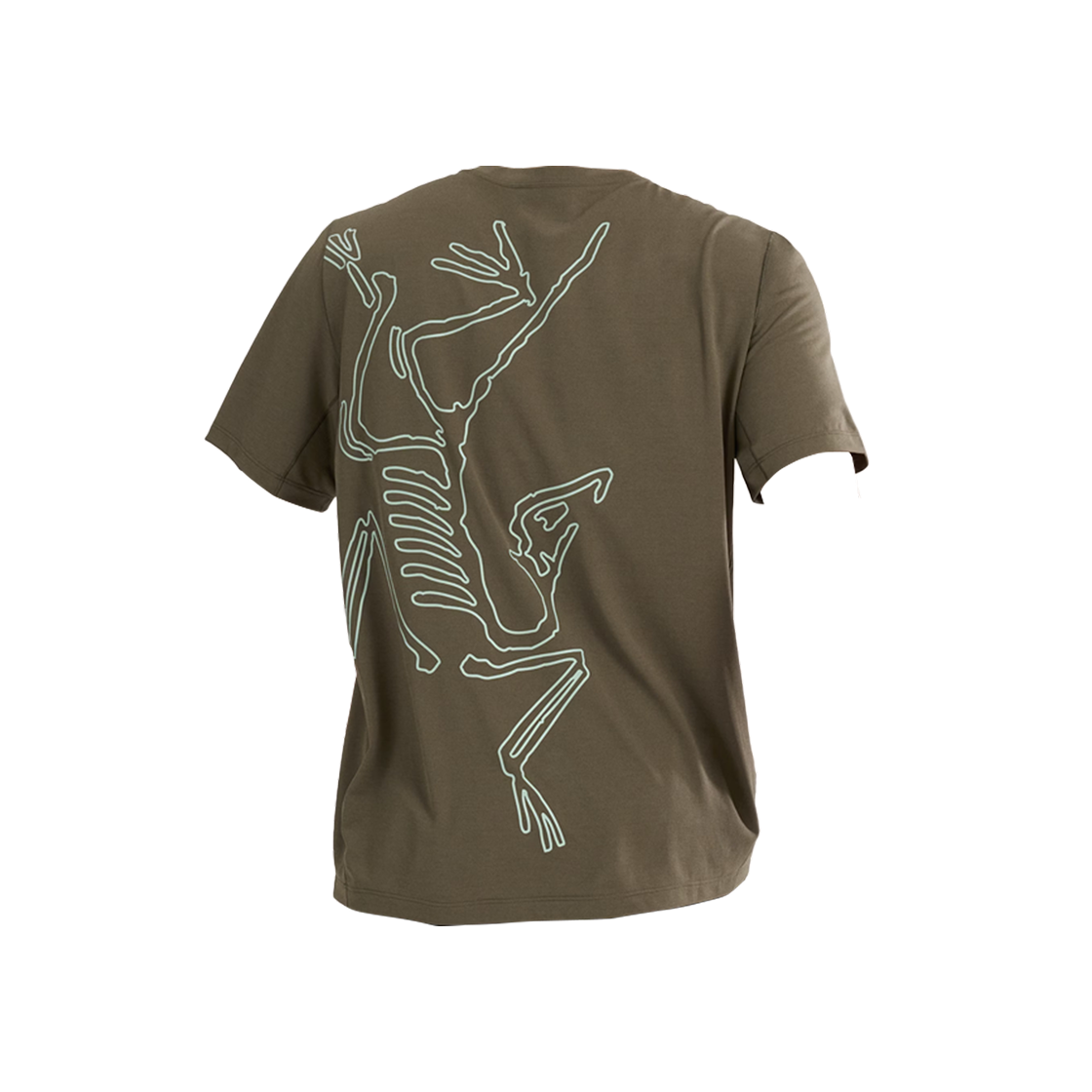 9721 Arc'teryx Cormac Arc'Bird Logo SS T-Shirt Tatsu Heather Stone Green