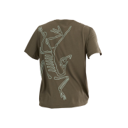 Arc'teryx Cormac Arc'Bird Logo SS T-Shirt Tatsu Heather Stone Green