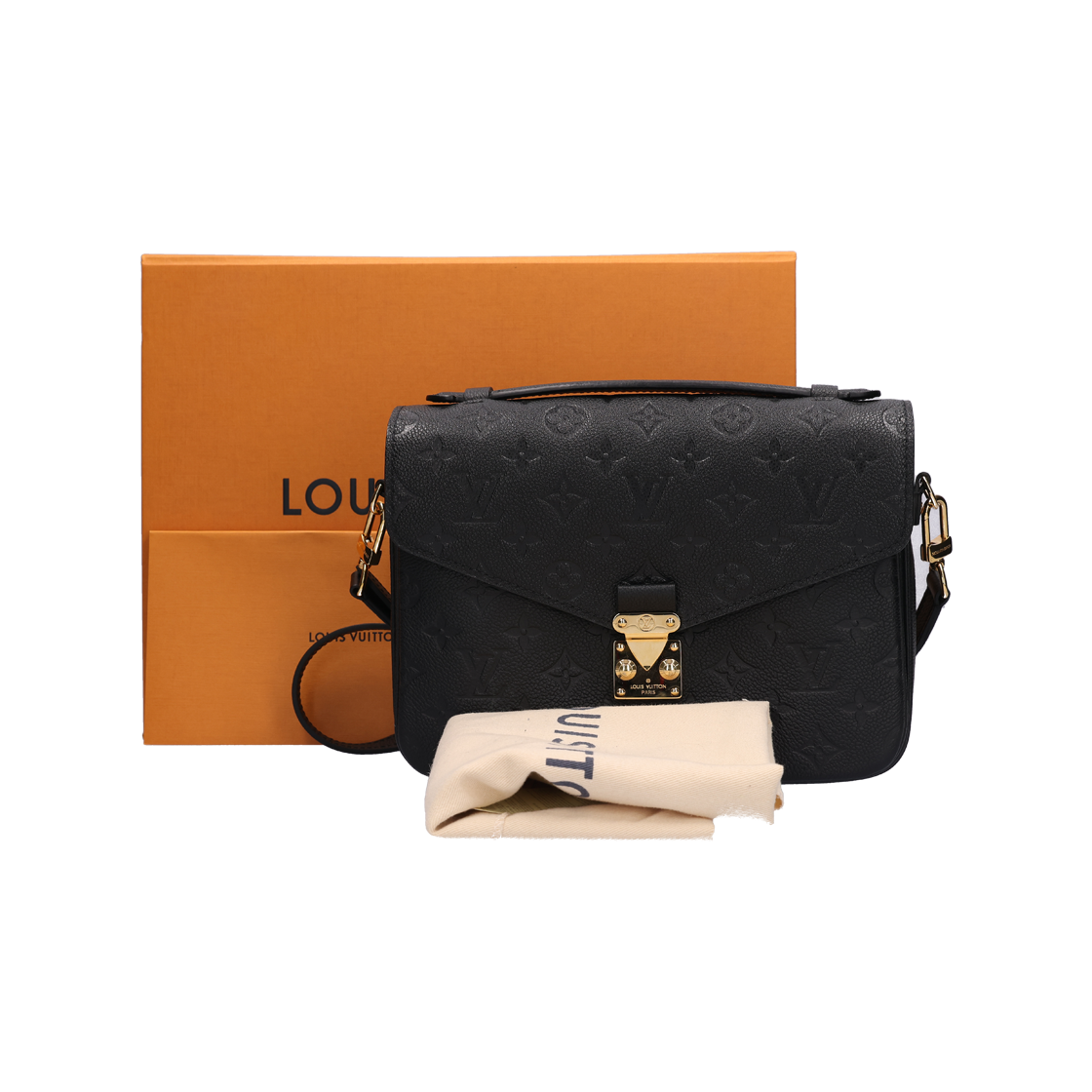 M41487 Louis Vuitton Pochette Metis Monogram Empreinte Black - #5