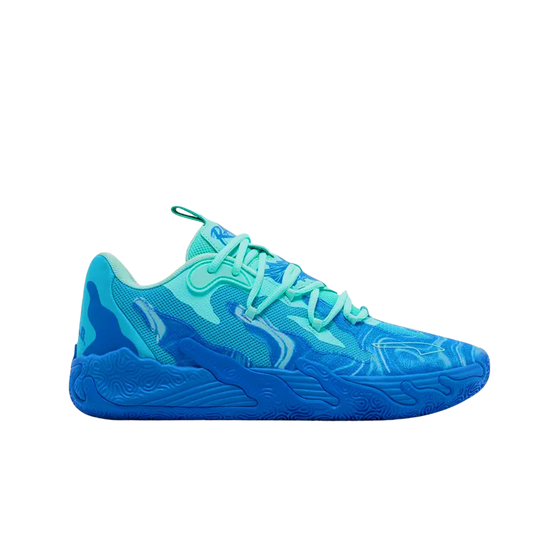 푸마 라멜로 볼 MB.03 로 팀 하이퍼링크 블루 브라이트 아쿠아(Puma Lamelo Ball MB.03 Lo Team Hyperlink Blue Bright Aqua) - 1