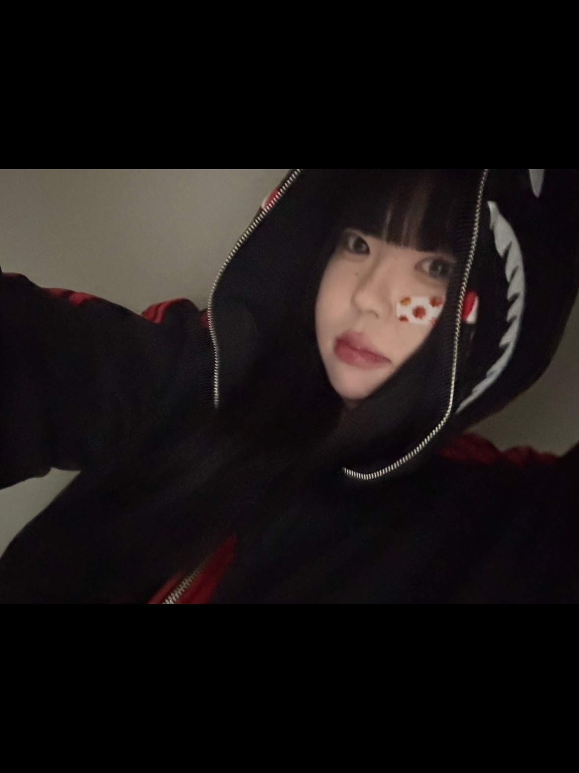 Adidas x BAPE Ultimate Shark Hoodie Black - KR Sizing 착용 스타일 - 3