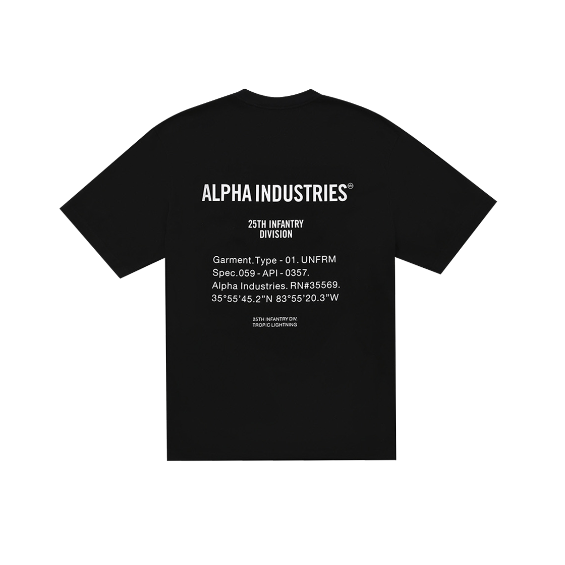 알파 인더스트리 25th 인팬트리 티셔츠 블랙