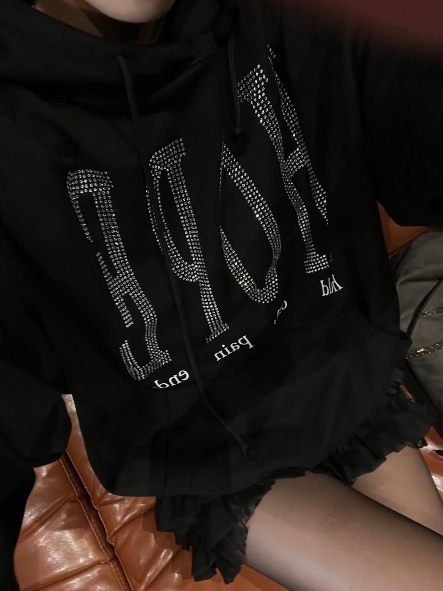 GRAILZ Pain Ends Hoodie Black 착용 스타일 - 5
