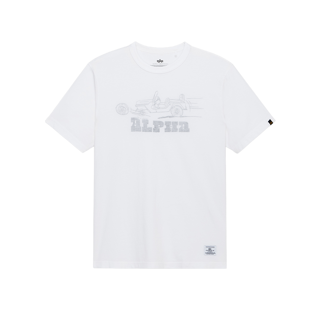 AI25I1000046WHE ALPHA INDUSTRIES 1940S Gp Jeep Tee White - 대표 이미지 #1