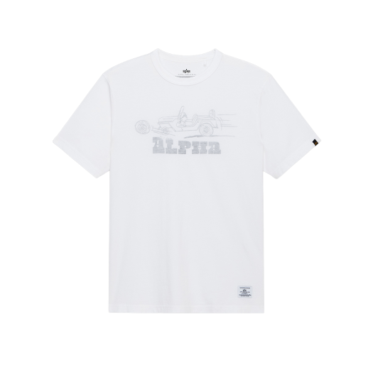 AI25I1000046WHE ALPHA INDUSTRIES 1940S Gp Jeep Tee White