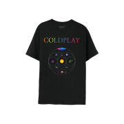 Coldplay Music of The Spheres World Tour Mots T-Shirt Black