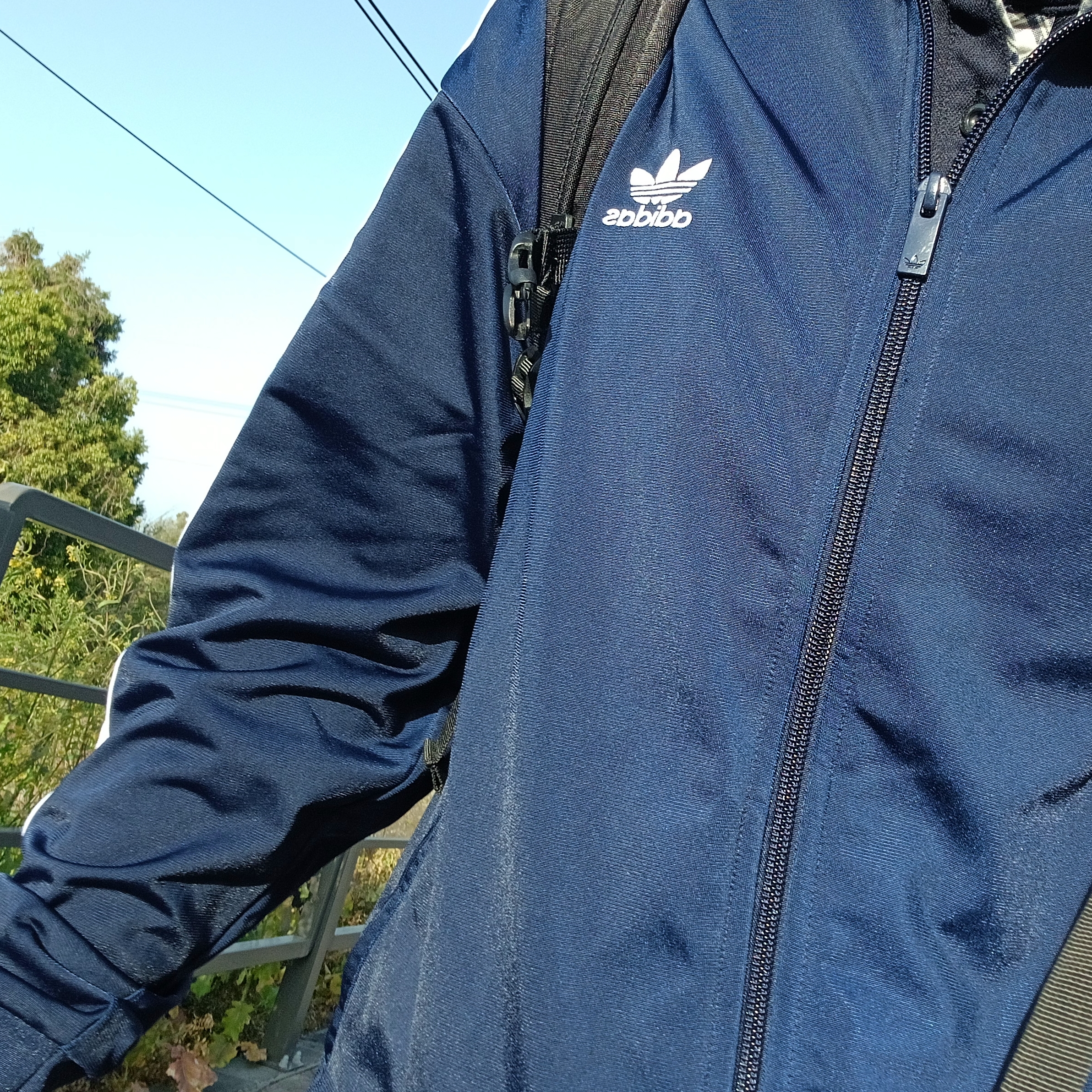 Adidas Adicolor Classic Firebird Track Top Night Indigo - KR Sizing 착용 스타일