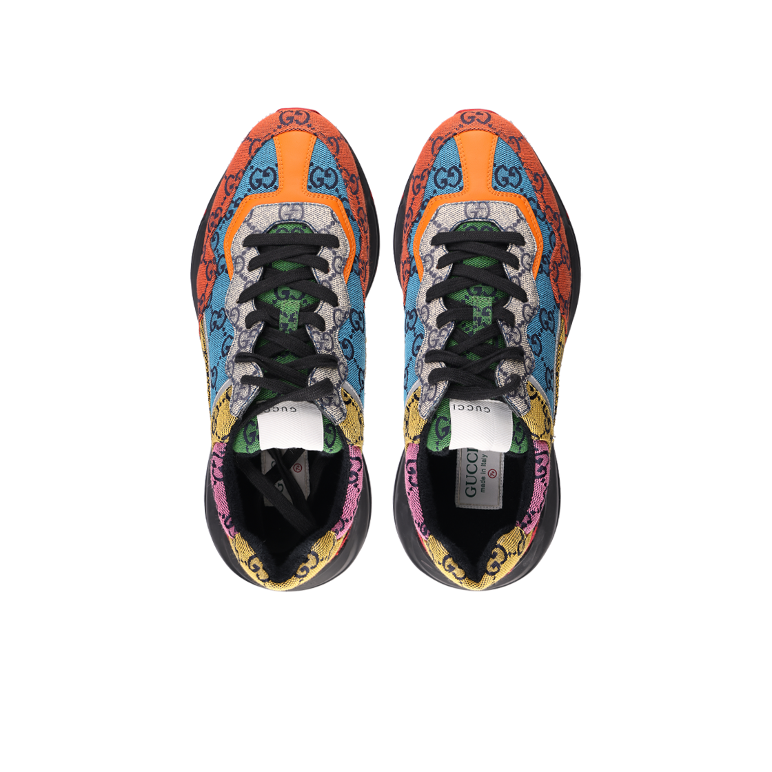 663659 [B등급] Gucci Vintage Rhyton GG Multicolor Sneakers 7.5 - #4