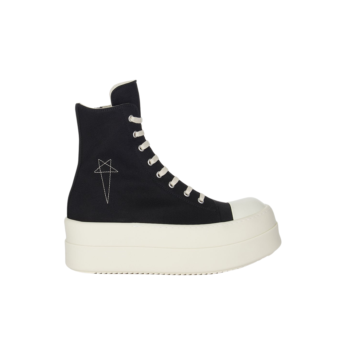 DU01E3831DOEM9-9811 Rick Owens Hollywood Drkshdw Double Bumper Sneakers Black Milk
