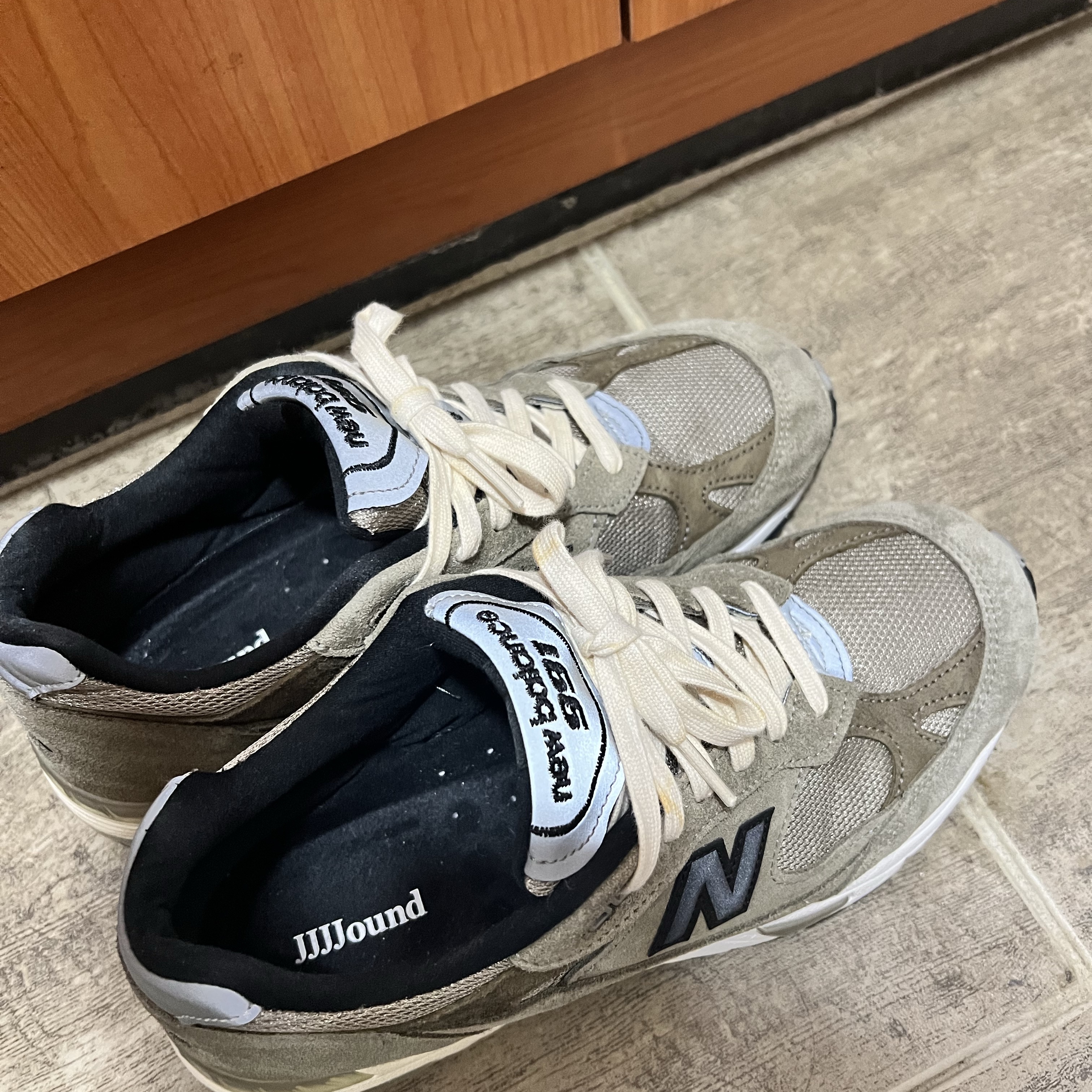 New Balance x JJJJound 991 Made in UK Grey 착용 스타일