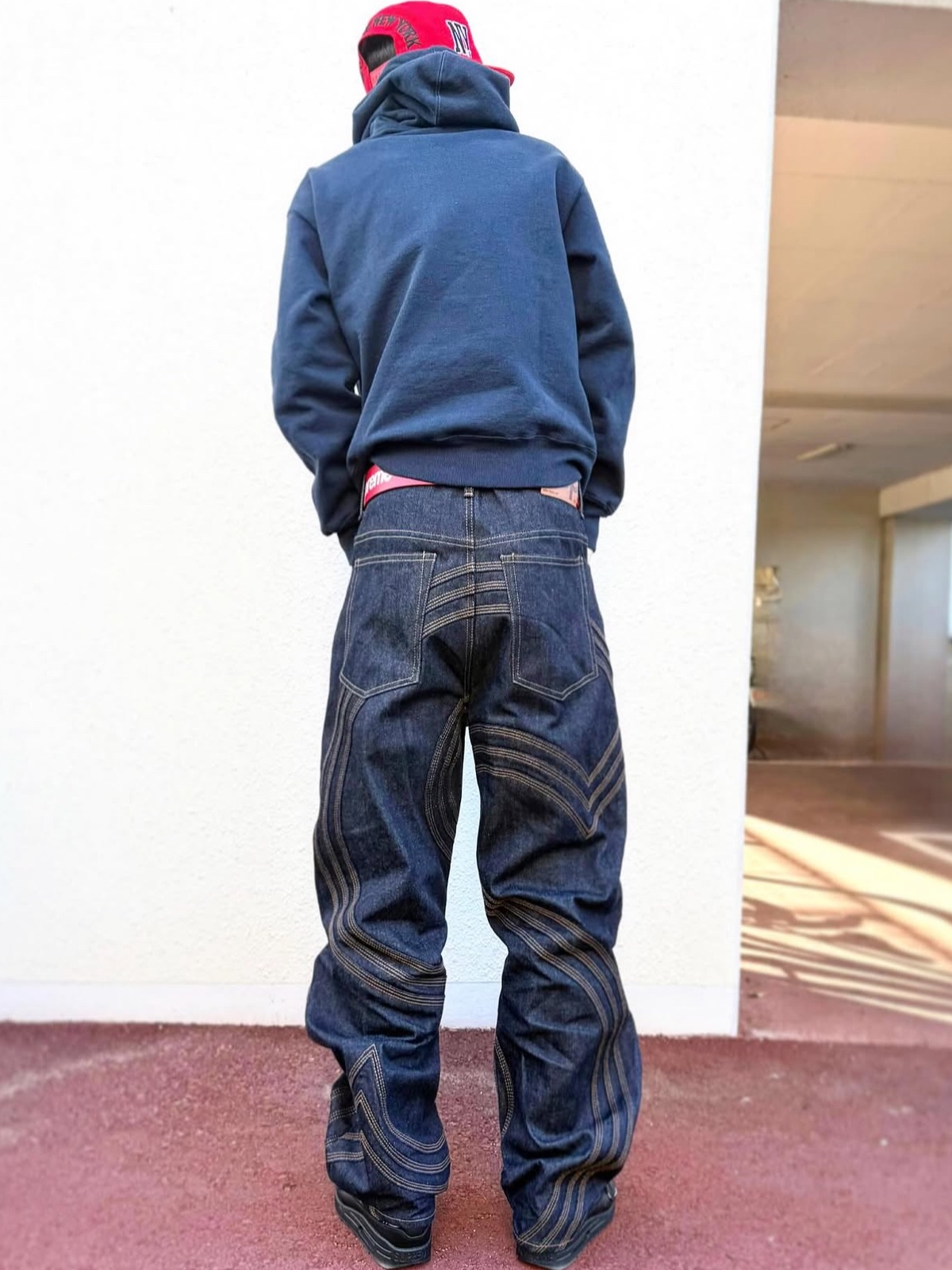 Supreme S Logo Rigid Baggy Jean Rigid Black - 25SS, Supreme S Logo Rigid Baggy Jean Rigid Indigo - 25SS 착용 스타일