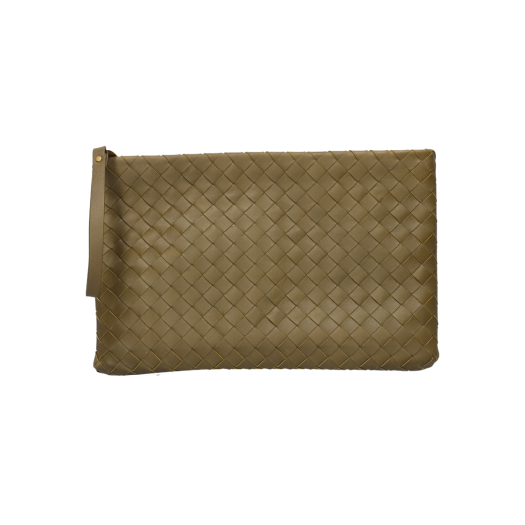 608249 Bottega Veneta Large Pouch Khaki