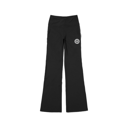PDP251WO01ABKF Punch Drunk Parties Circle Logo Gear Flare Pants Black