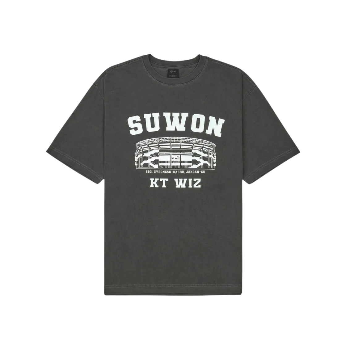 KBO 볼파크 티셔츠 수원 KT 위즈 차콜 그레이(KBO Ball Park T-Shirt Suwon KT Wiz Charcoal Grey)