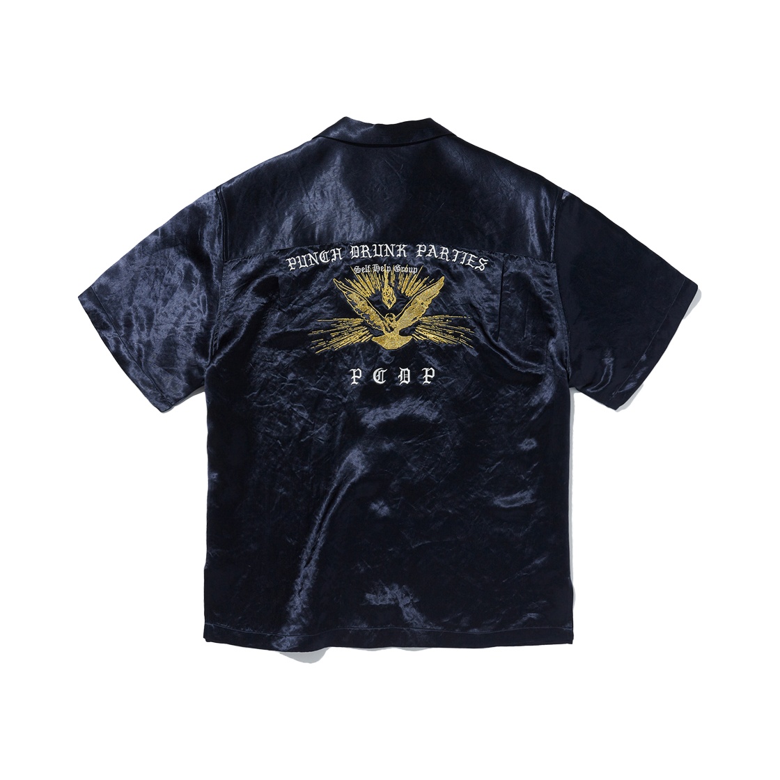 PDP251SH02ANV Punch Drunk Parties Curly PD Shirt Navy - 대표 이미지 #1