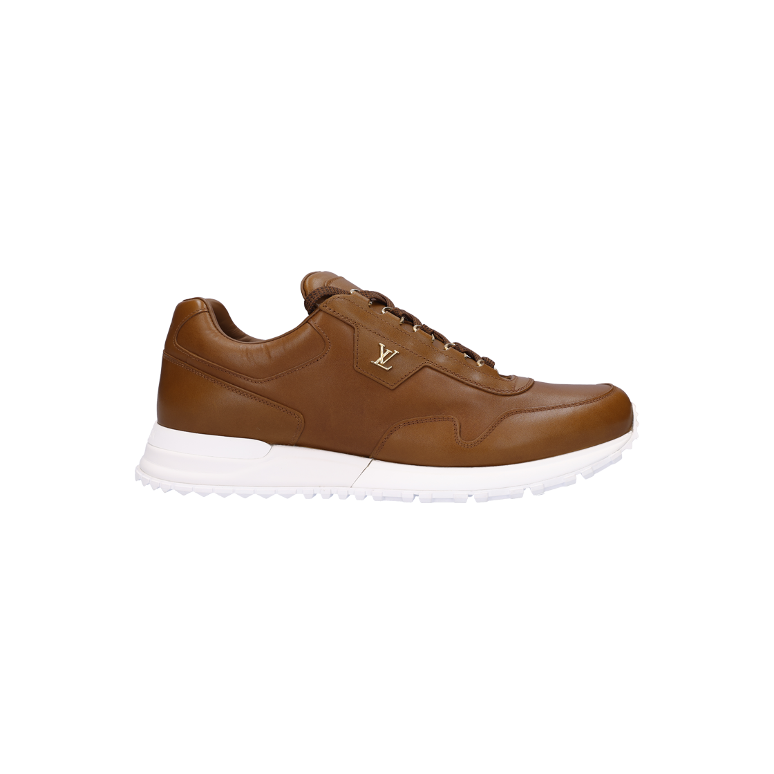 ITJEJLRMNS63 Louis Vuitton Leather Sneakers Brown 7.5