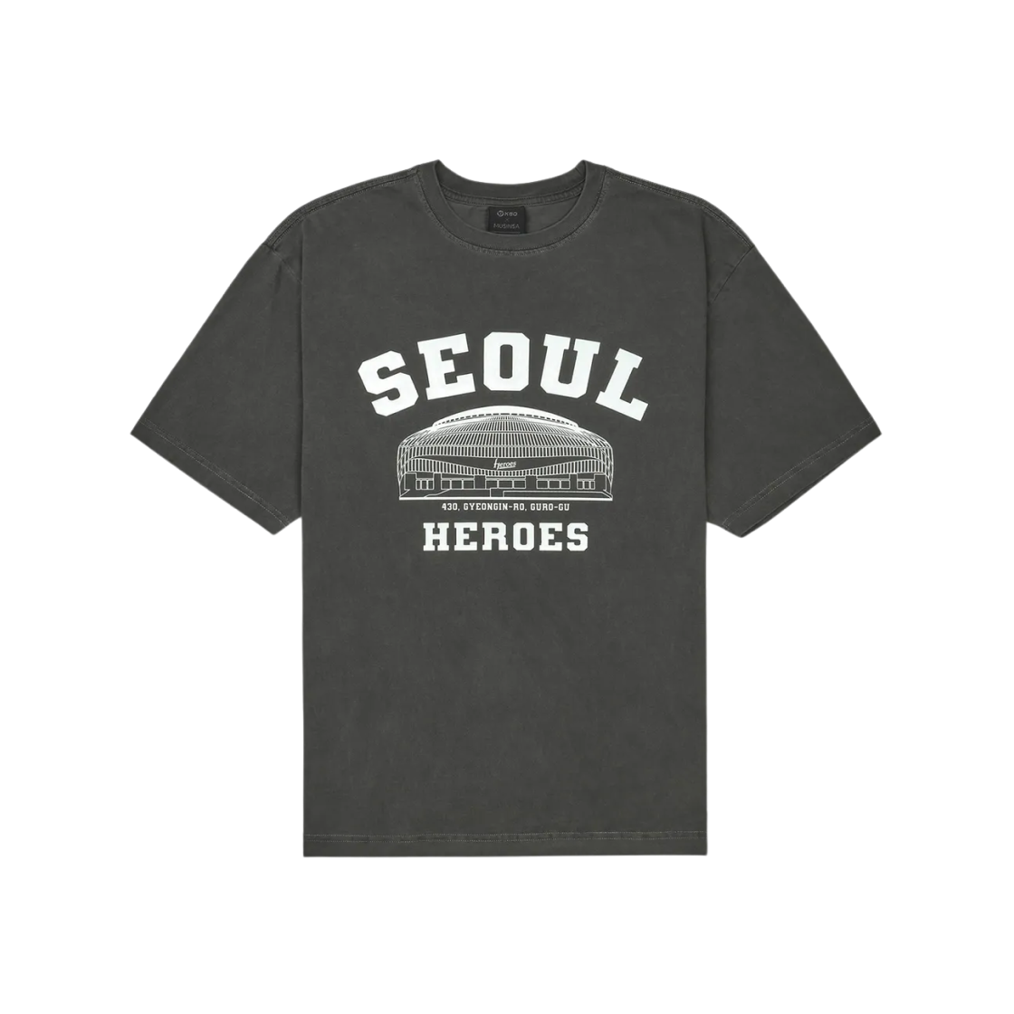 KBO 볼파크 티셔츠 서울 히어로즈 차콜 그레이(KBO Ball Park T-Shirt Seoul Heroes Charcoal Grey)