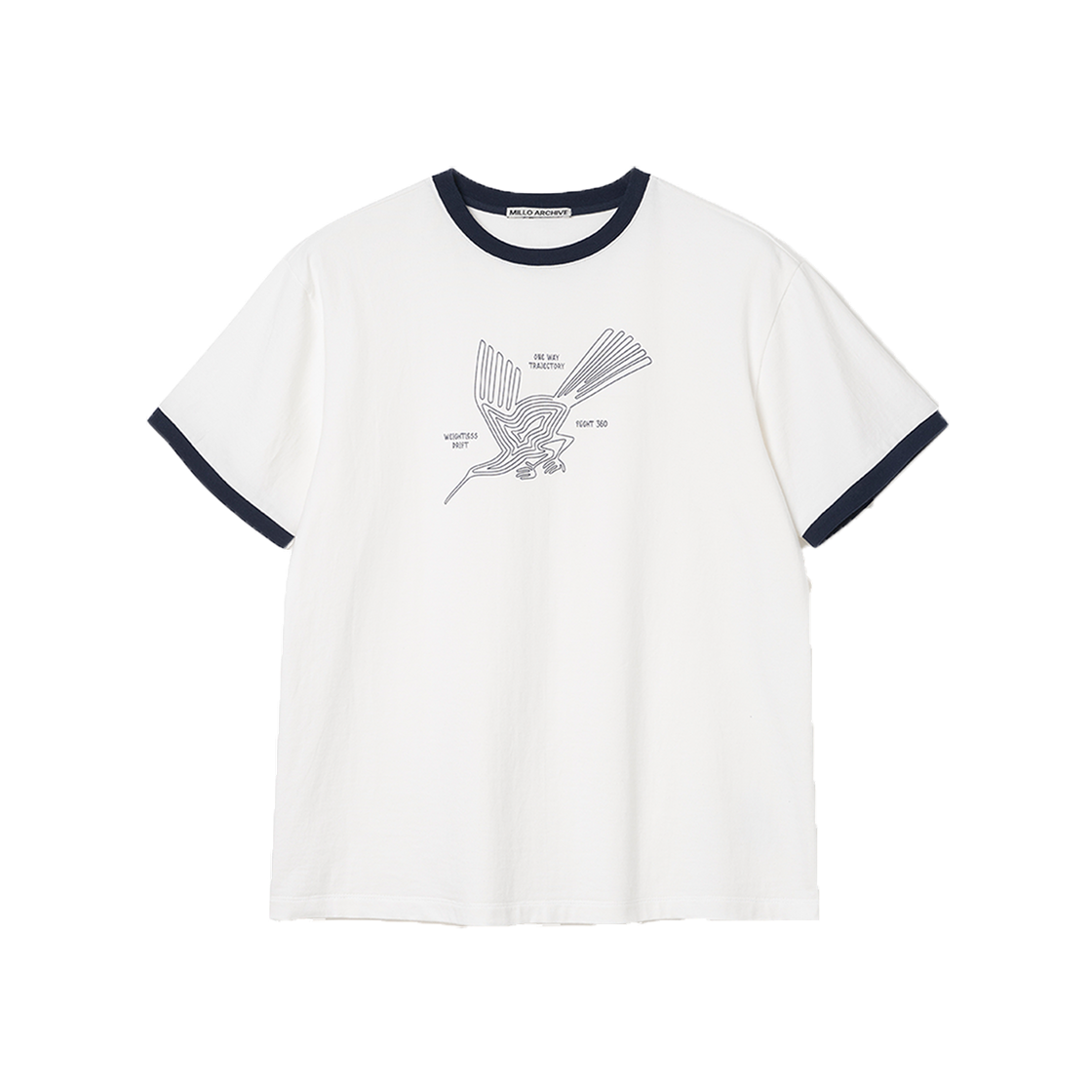 밀로 아카이브 나즈카 링거 티셔츠 화이트(Millo Archive Nazca Ringer T-Shirts White)