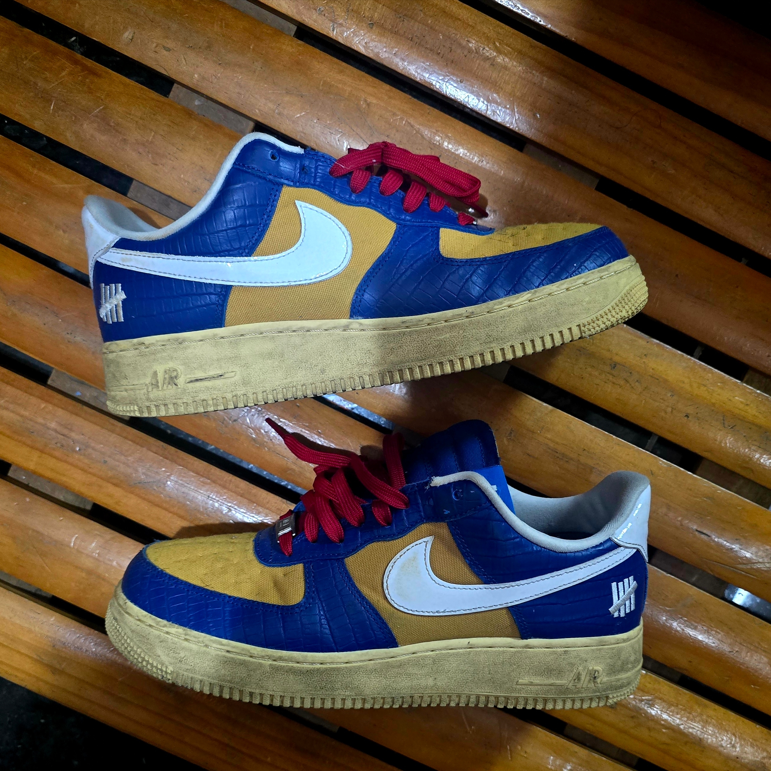 Nike x Undefeated Air Force 1 Low SP 5 On It Court Blue 착용 스타일