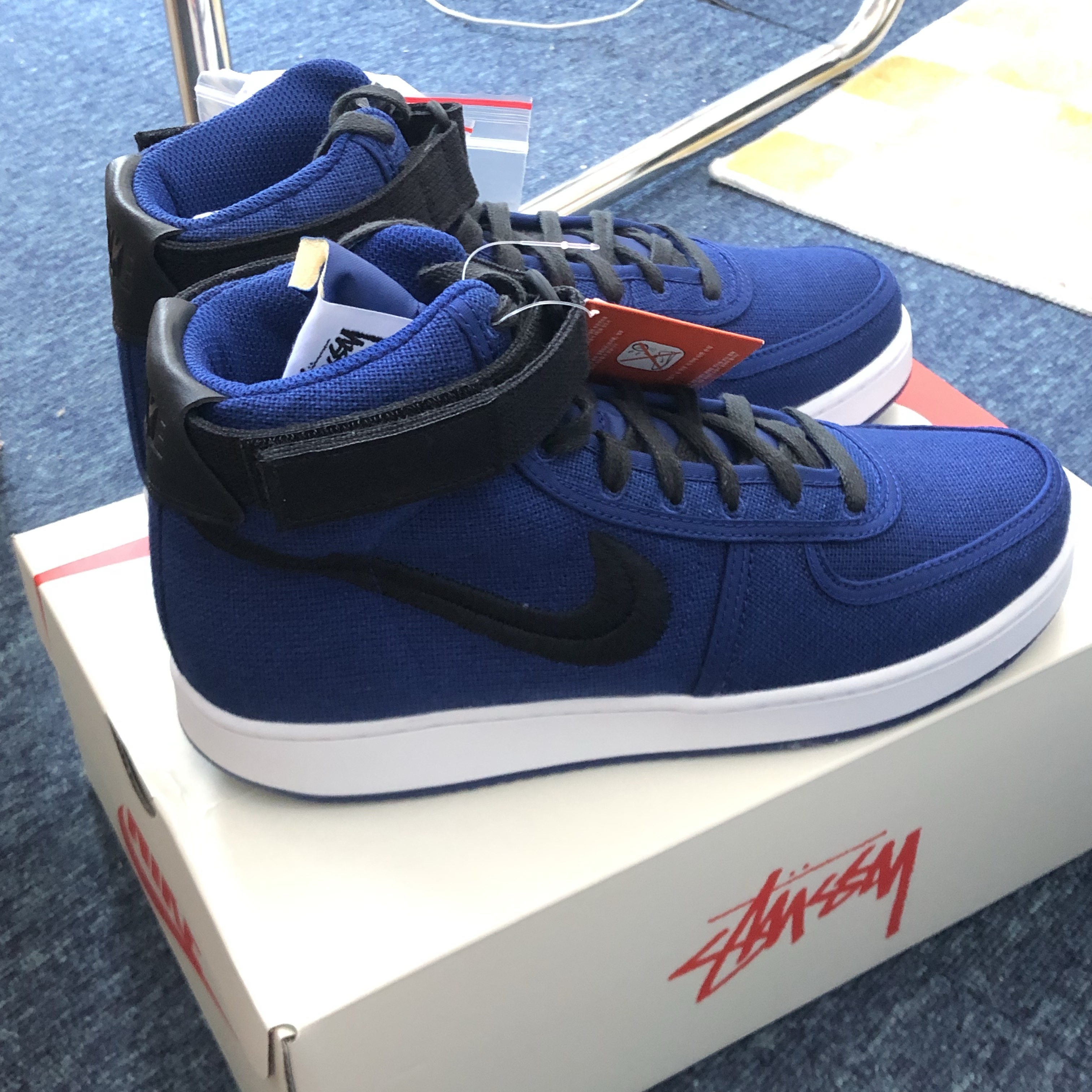 Nike x Stussy Vandal High Deep Royal Blue 착용 스타일