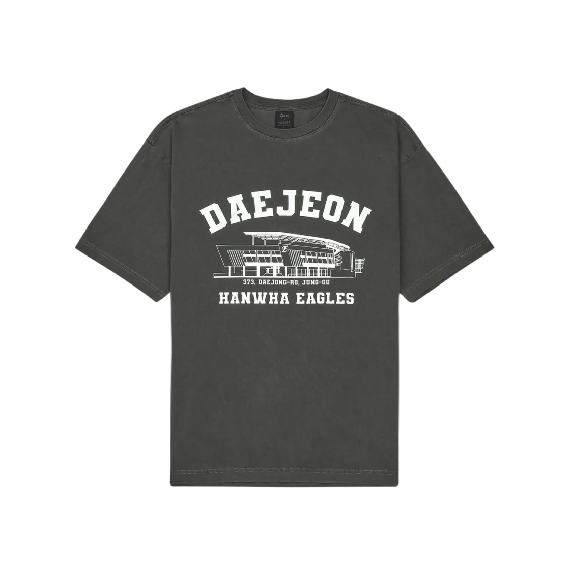 KBO 볼파크 티셔츠 대전 한화 이글스 차콜 그레이(KBO Ball Park T-Shirt Daejeon Hanwha Eagles Charcoal Grey)