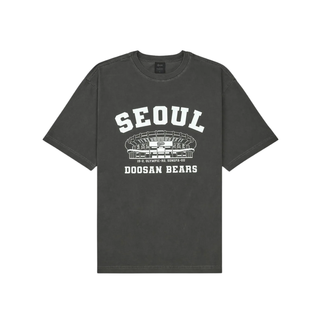 KBO 볼파크 티셔츠 서울 두산 베어스 차콜 그레이(KBO Ball Park T-Shirt Seoul Doosan Bears Charcoal Grey)