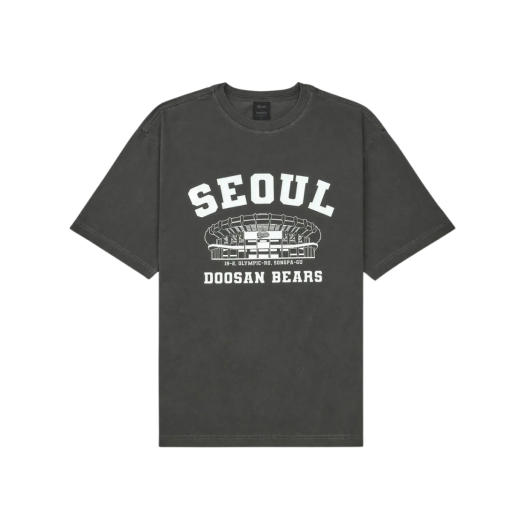 ◇1993studio◇ FC Seoul Seoul Park T-Shirt Light Gray 1993스튜디오 | · stripe wappen collar half knit · seoul