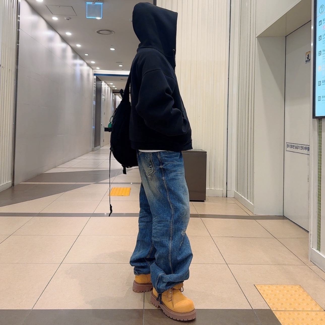 LOSTGARDEN Route Tan, Nonnod Double pocket Japanese Denim Mid Blue 착용 스타일