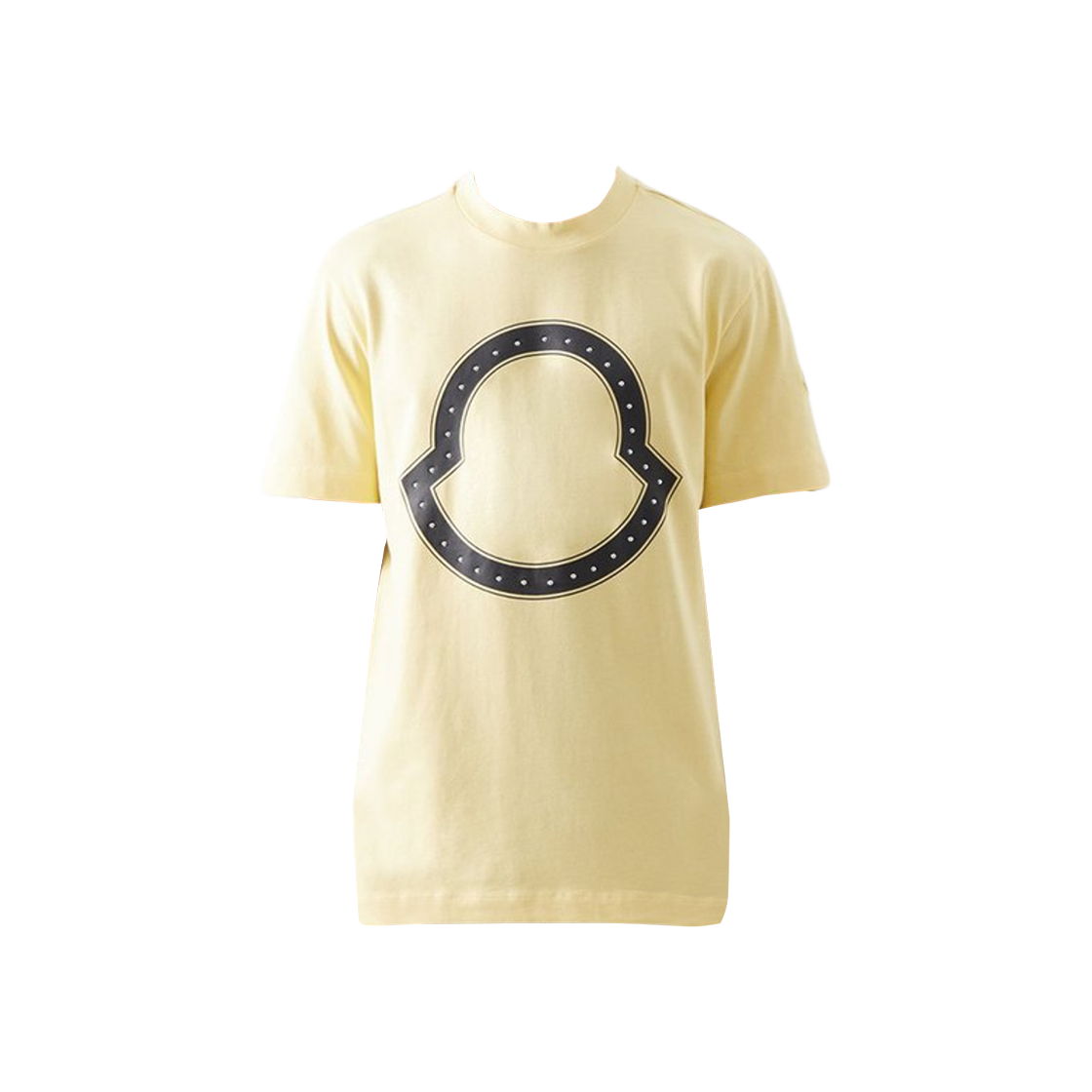 몽클레르 스터드 로고 프린트 패치 티셔츠 시트론 - 22SS(Moncler Studded Logo Print Patch T-Shirt Citron - 22SS)