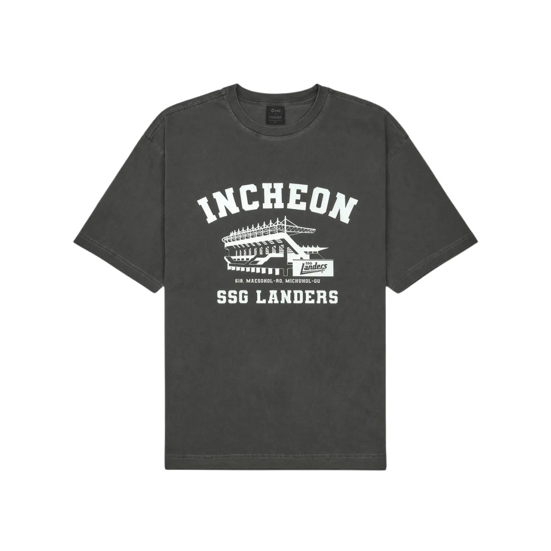 MSSBALLPARK25011 KBO Ball Park T-Shirt Incheon SSG Landers Charcoal Grey