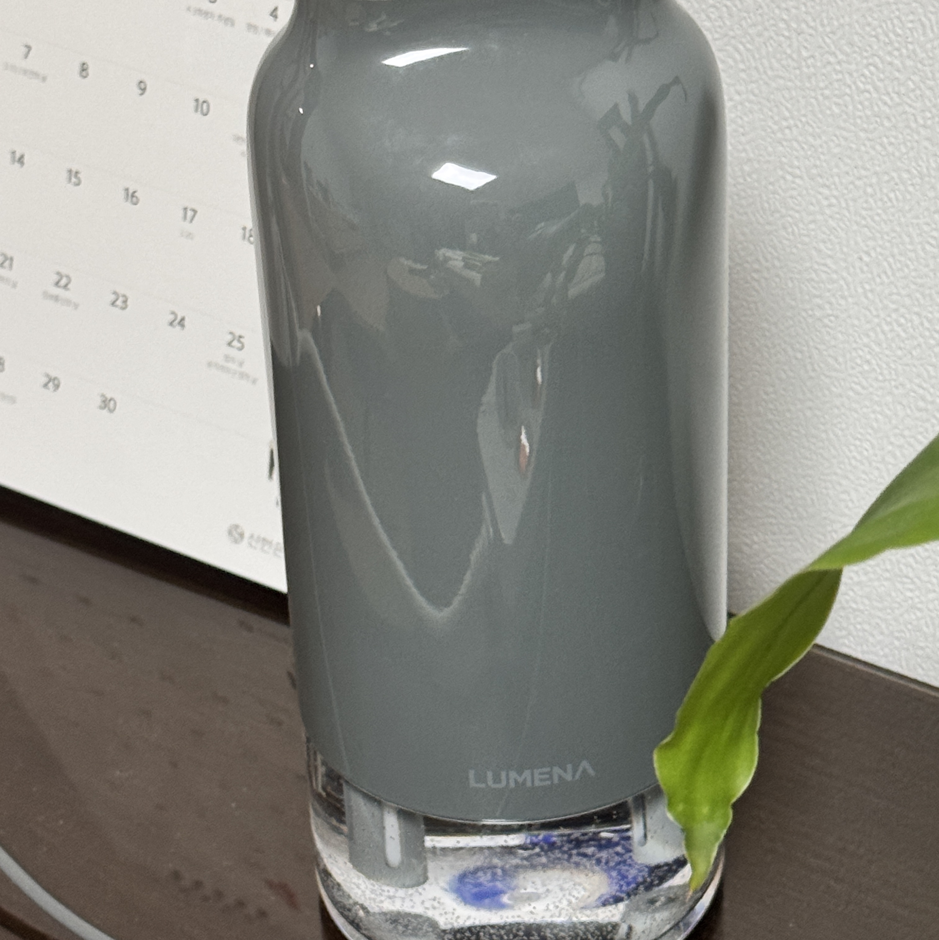 Lumena H3 X Dual Wireless Mini Humidifier Jade Gray 착용 스타일