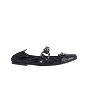 (W) Balenciaga City Ballerina Black Silver