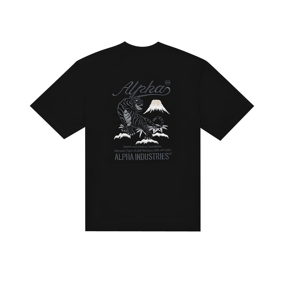 AI25I1000036BLK ALPHA INDUSTRIES Tiger Search And Destroy Tee Black